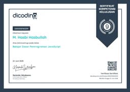 Achievement: Belajar Dasar Pemrograman JavaScript from Dicoding
